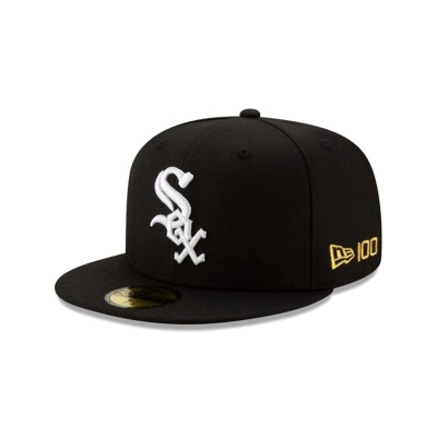 Black Chicago White Sox Hat - New Era MLB Team Color 59FIFTY Fitted Caps USA6502374